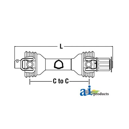 A & I Products Driveline, Hay Tedder 52.5" x6.75" x6.75" A-CS44315L
